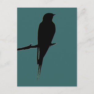 Barn Swallow green Briefkaart
