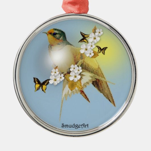 Barn Swallow Metalen Ornament (Voorkant)