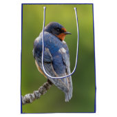 Barn Swallow op een Branch Medium Cadeauzakje (Achterkant)