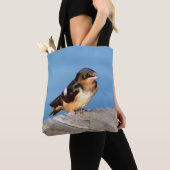 Barn Swallow over de hele canvas tas (Dichtbij)