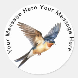 Barn Swallow Ronde Sticker