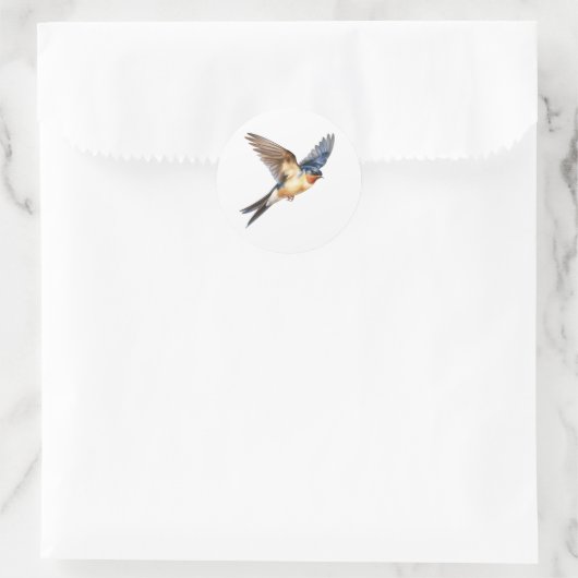 Barn Swallow Ronde Sticker (Tas)