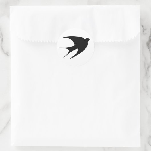 Barn Swallow Ronde Sticker (Tas)