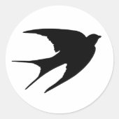 Barn Swallow Ronde Sticker (Voorkant)