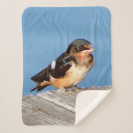 Barn Swallow sherpa blanket Sherpa Deken