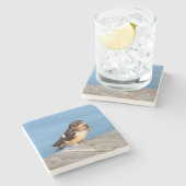 Barn Swallow stone onderzetter (Zijkant)