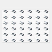 Barn Swallow Vliegende Illustratie Wit Inpakpapier Vel (Voorkant 2)