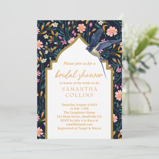  Barn Swallow Waterverf Vrijgezellenfeest Kaart (Staand voorkant)