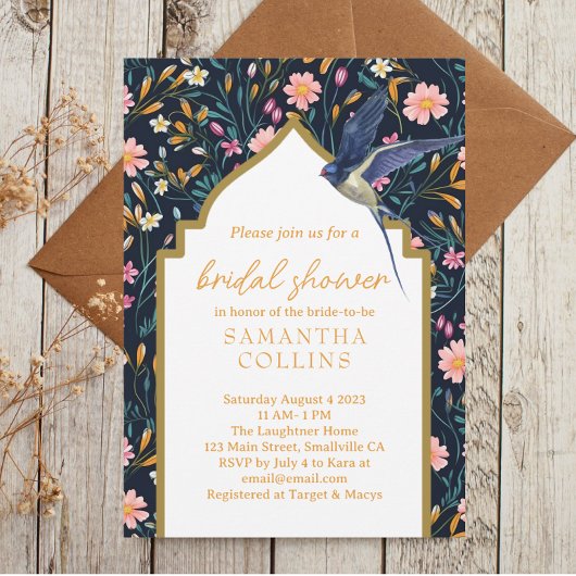  Barn Swallow Waterverf Vrijgezellenfeest Kaart