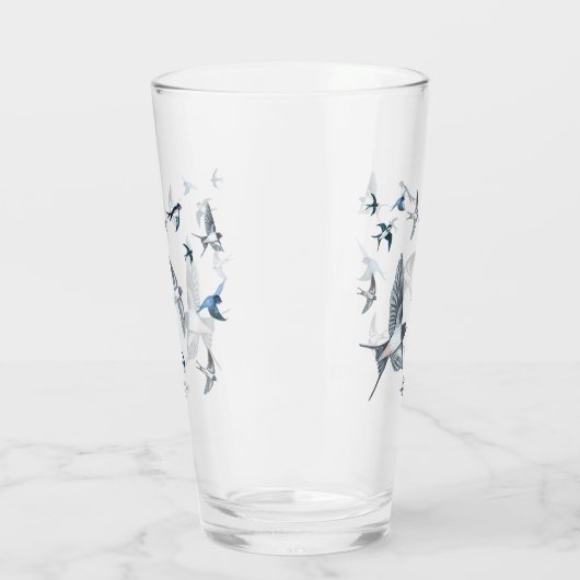 Barn Swallows Freedom Illustration Glas (Links)