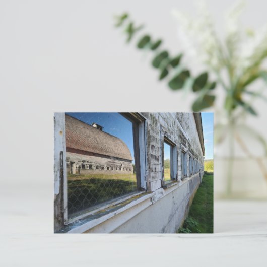 barn twin reflection briefkaart (Staand voorkant)