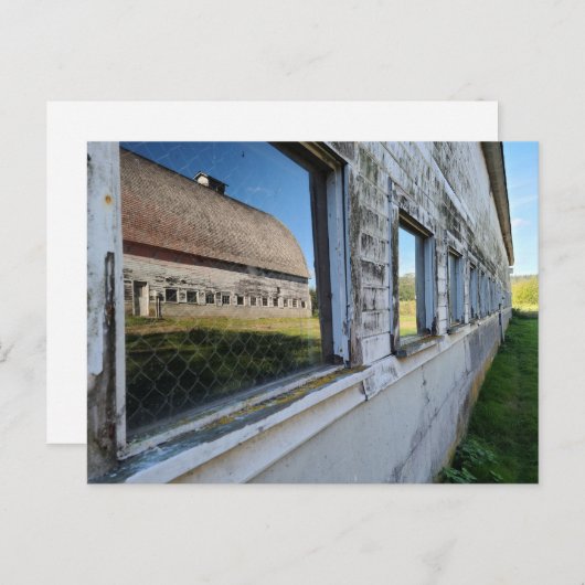 barn twin reflection briefkaart (Voorkant / Achterkant)