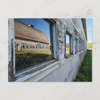barn twin reflection briefkaart