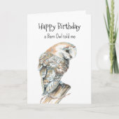 Barn Uil Persoonlijkheid Verjaardag Fun Bird Art Kaart (Voorkant)