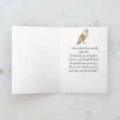 Barn Uil Persoonlijkheid Verjaardag Fun Bird Art Kaart (Binnen)