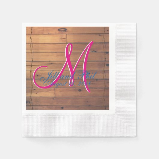 Barn Wall 3d Monogram Servetten (Voorkant)