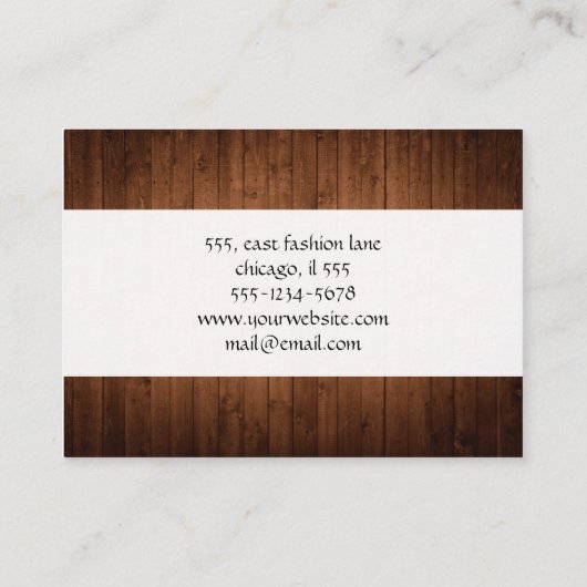 Barn Wall, hout, planken, timmerwerk, houtwerker Visitekaartje (Achterkant)