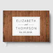 Barn Wall, houten planken, planken, echt huwelijk Gastenboek (Voorkant)