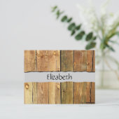 Barn Wall, Wood, houten planken, Jouw naam Briefkaart (Staand voorkant)