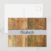 Barn Wall, Wood, houten planken, Jouw naam Briefkaart (Voorkant / Achterkant)