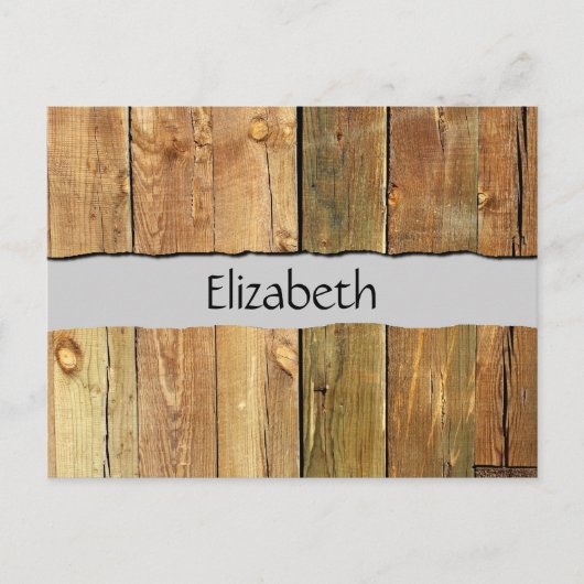 Barn Wall, Wood, houten planken, Jouw naam Briefkaart (Voorkant)