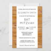 Barn Wall, Wooden Boards, Rustic Bat Mitzvah Magnetische Uitnodiging (Voorkant)