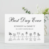 Barn Wedding Day Timeline Program Programmakaart (Staand voorkant)