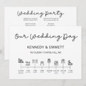 Barn Wedding Day Timeline Program Programmakaart (Voorkant / Achterkant)