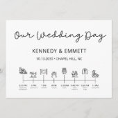 Barn Wedding Day Timeline Program Programmakaart (Voorkant)