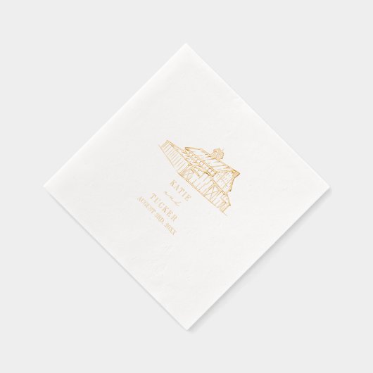 Barn Wedding Folie Servetten (Rechts)