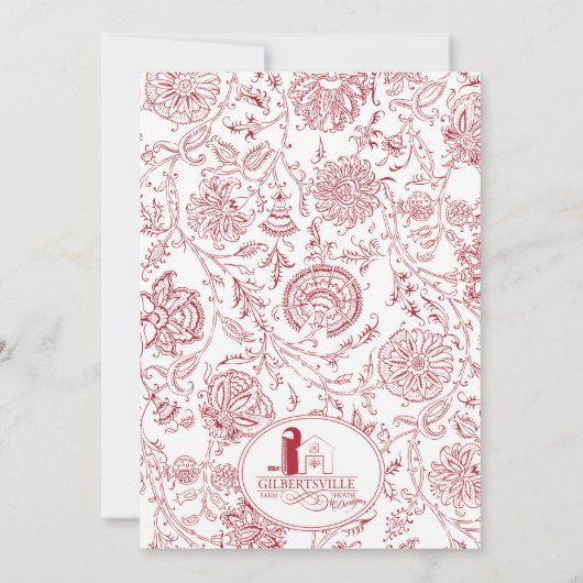 Barn Wedding Uitnodiging (Achterkant)