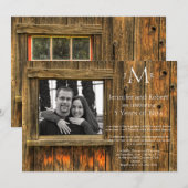 Barn Wood 5e trouwjubileum Kaart (Voorkant / Achterkant)