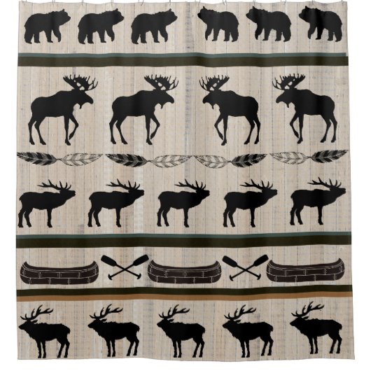 Barn Wood Background Cabine Blanket Design Douchegordijn (Voorkant)