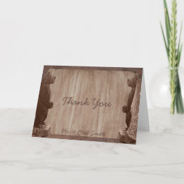 Barn Wood Bears Country Bedankkaart