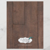Barn Wood Beren Country Wedding Menu (Achterkant)