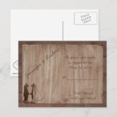 Barn Wood Beren Country Wedding RSVP Uitnodiging Briefkaart (Voorkant / Achterkant)