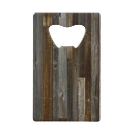 Barn Wood Bottle Open Creditcard Grootte Creditkaart Flessenopener