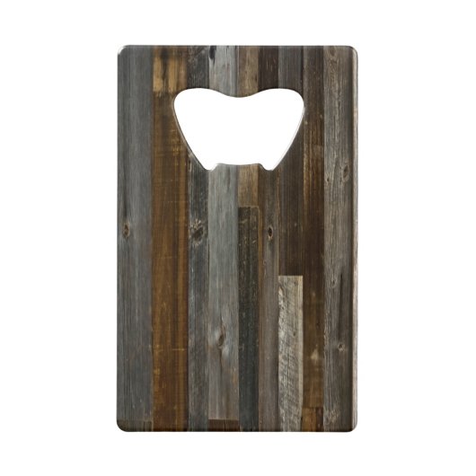 Barn Wood Bottle Open Creditcard Grootte Creditkaart Flessenopener (Voorkant)