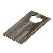Barn Wood Bottle Open Creditcard Grootte Creditkaart Flessenopener (Voorkant Gekanteld)