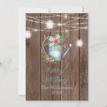 Barn Wood Brush Script Merry KerstFloral