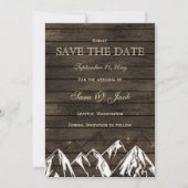 Barn wood Camping Rustic Mountains redden de datum Save The Date (Voorkant)