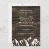 Barn wood Camping Rustic Mountains Wedding Kaart (Voorkant)