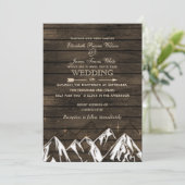 Barn wood Camping Rustic Mountains Wedding Kaart (Staand voorkant)
