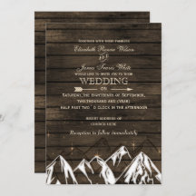 Barn wood Camping Rustic Mountains Wedding