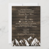 Barn wood Camping Rustic Mountains Wedding Kaart (Voorkant)