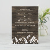 Barn wood Camping Rustic Mountains Wedding Kaart (Staand voorkant)