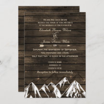 Barn wood Camping Rustic Mountains Wedding