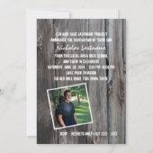 Barn Wood Country Afstudeerder Twin Foto Kaart (Achterkant)