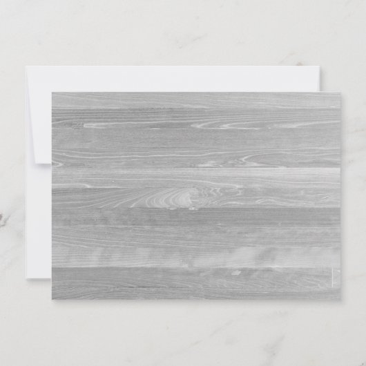 Barn wood daisy rustige bruiloft nodigt daisy uit2 kaart (Achterkant)