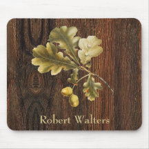 Barn Wood, eikenbladeren, naam toevoegen, eikel